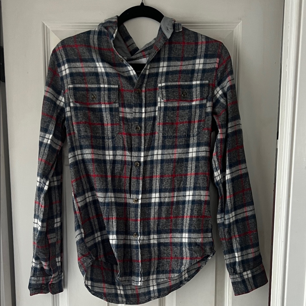 Goodfellow & Co Red and Blue Plaid Casual Shirt